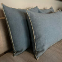 Coussin Lin Néro noir 40x60cm - Thumbnail Image 2