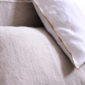coussin lin blanc