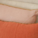 coussin lin lave rose