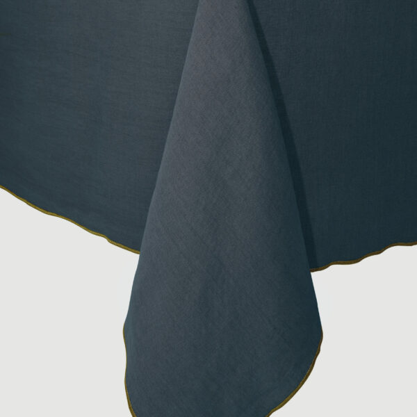 Nappe / Plaid Lin couleur LOU (gris profond) h250 x 160 cm