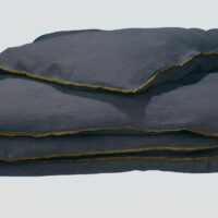 Nappe / Plaid Lin couleur LOU (gris profond) h250 x 160 cm - Thumbnail Image 4